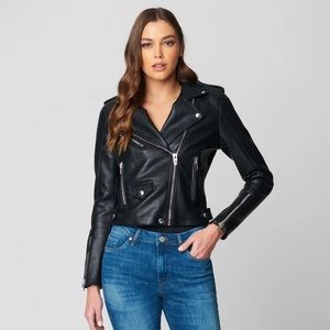 VEGAN LEATHER SEMI FIT MOTO JACKET